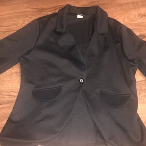 💖 FREDERICKS OF HOLLYWOOD Blazer large to XL extra large Black Blazer jacket